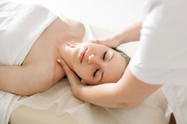 Massage (faceneck as appropriate; lymphatic drainage as indicated Massage (faceneck as appropriate; lymphatic drainage as indicated